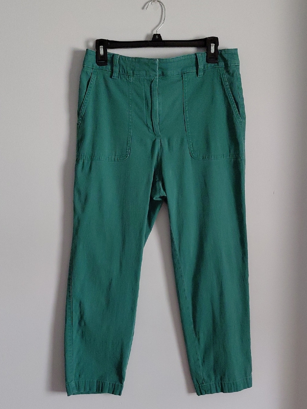 Talbots Green Chino Tapered Leg Dress Pants Preppy Academia Career Workwear Sz 8